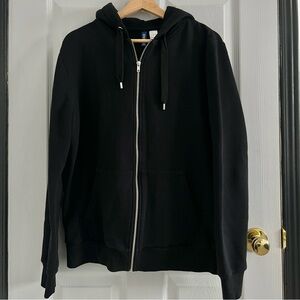 H&M // Black Zip Hoodie // Size M